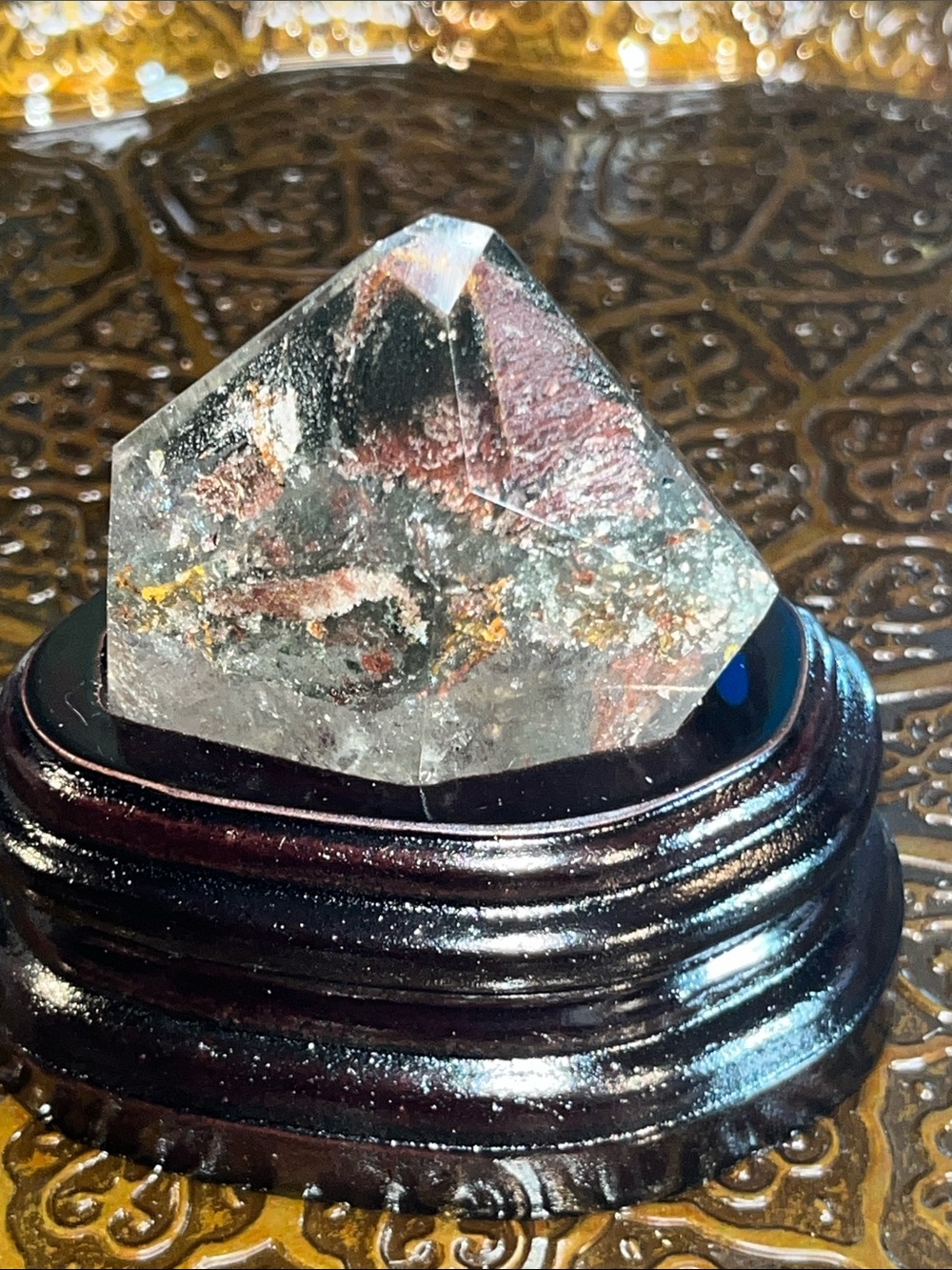 Garden quartz in stand